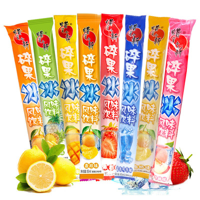 蜡笔小新碎果冰85ml大份量新日期整箱棒冰夏季清凉水果味冰棍零食