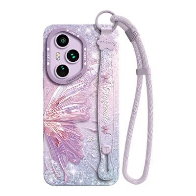 【珠光蝴蝶】腕带硅胶壳带挂绳