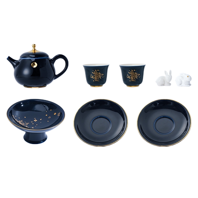 故宫苑嬉双兔茶具套装