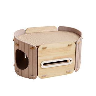 猫窝猫抓板一体毛毡窝双层窝四季通用剑麻耐磨不掉屑猫咪磨爪猫屋