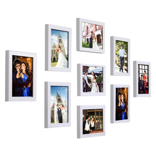 客厅洗照片墙ins创意卧室挂墙7寸精致相框组合简约影楼挂画玻璃