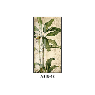 泰式装饰画东南亚风客厅玄关芭蕉叶挂画泰国热带雨林绿色植物壁画