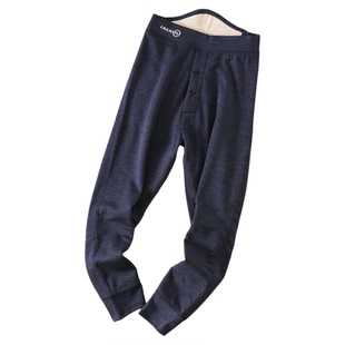 陆陆福新款双层儿童保暖裤男女童鹅绒里料秋冬加厚秋裤衬裤中大童