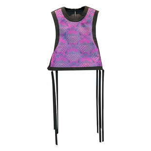 2026年新款新中式国风紫色唐装复古花纹女款改良马夹时尚上衣秋