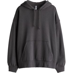 HM女装卫衣春季潮流简约舒适时尚宽松大廓形连帽衫1234737