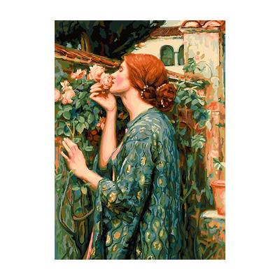 自油自画数字油画diy成人手工填色涂色手绘填充油彩画 玫瑰的灵魂