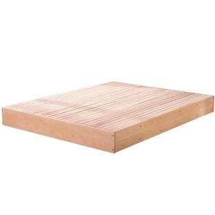 榉木硬床板木板实木排骨架单人1.5双人1.8米加宽硬板床垫床架护腰