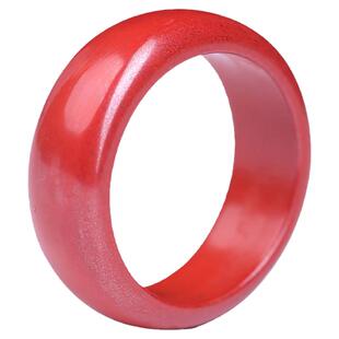 帝王砂柿子红天然朱砂戒指扳指无名指高含量红色指环男女情侣款