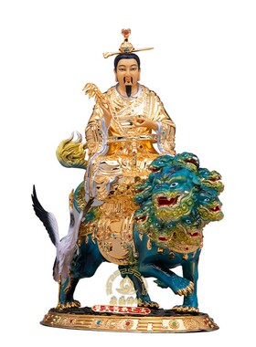 纯铜太乙救苦天尊神像客厅摆件