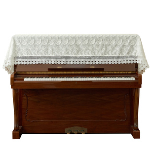 白色法式蕾丝钢琴罩现代简约半罩新款钢琴全罩盖巾轻奢高档钢琴凳