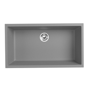 迈锐博进口石英石水槽厨房洗菜盆花岗岩大单槽台下盆洗碗槽灰933