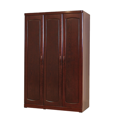 中式实木水曲柳卧室三门衣柜衣柜