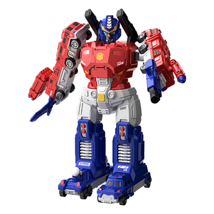 儿童磁力拼接变形金刚玩具男汽车机甲合体擎天柱多关节可动机器人