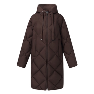 首降5折|歌莉娅95%白鹅绒男女同款羽绒服冬季中长款连帽外套