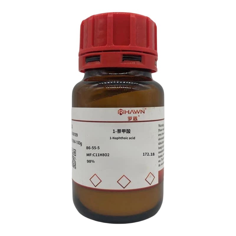 化学试剂 1-萘甲酸 α-萘甲酸 1-萘酸 罗恩试剂98%500g/瓶含票价 - 白底图