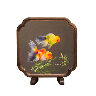 苏绣摆件中国风客厅摆台非遗双面绣桌面台屏特色刺绣礼品纪念礼物