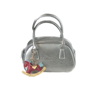 2024年夏韩女波士顿手拎小包包斜挎保龄球小包质感多巴胺小方包