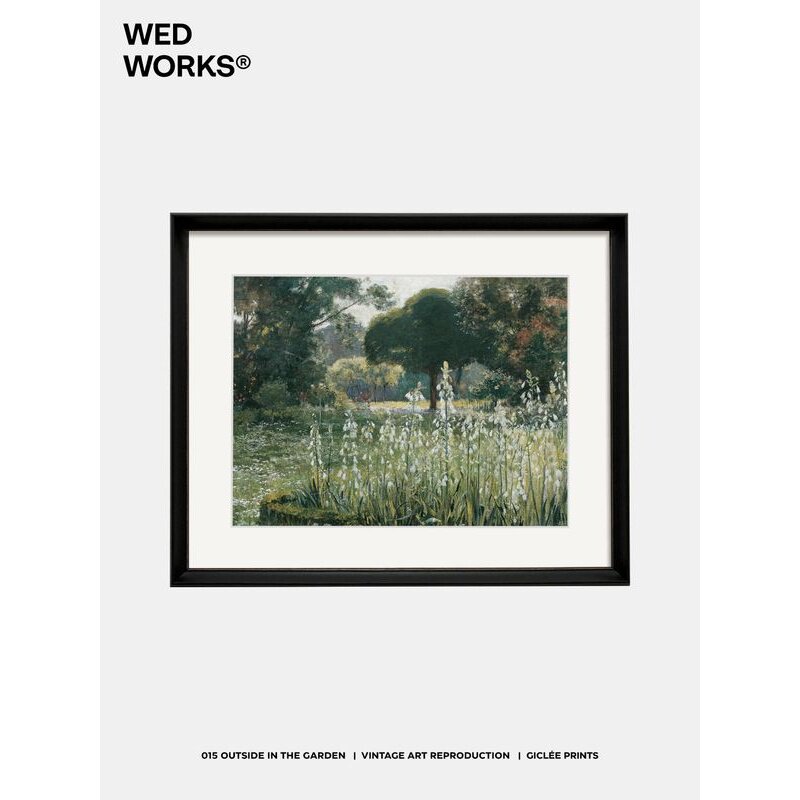 WED 法式中古森林风景绿油画小众装饰画 客厅卧室餐厅背景墙挂画