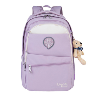 牛津大学书包初中高中女生轻便护脊减负大容量中学生背包五六年级