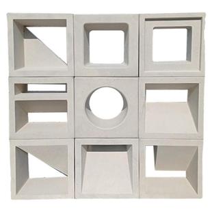 单双面造型水泥空心砖背景墙隔断装饰镂空窗花PU构件轻质发泡陶瓷