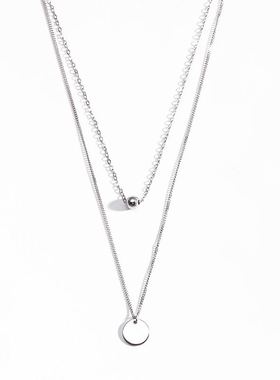 银奥925纯银双层毛衣链