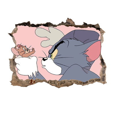 猫和老鼠墙贴画卧室纸