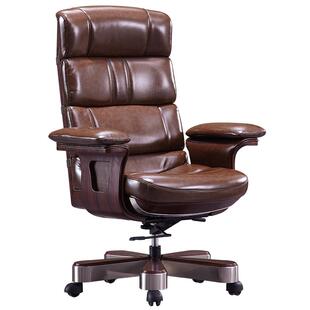 老板椅真皮豪华家用实木办公座椅电脑椅子高背商务高端牛皮大班椅