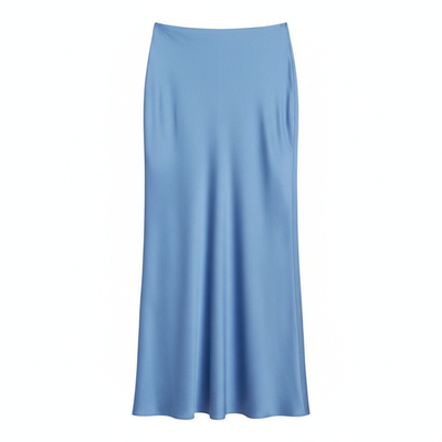 Solid mid-waist fish tail half skirt      纯色中腰鱼尾半身裙