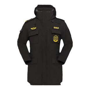 速干保安大衣棉服冬装加厚多功能黑色冬季防寒作训棉衣棉袄工作服