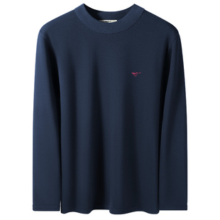 七匹狼男士保暖内衣男款加绒加厚上衣单件半高领棉衣冬季防风御寒