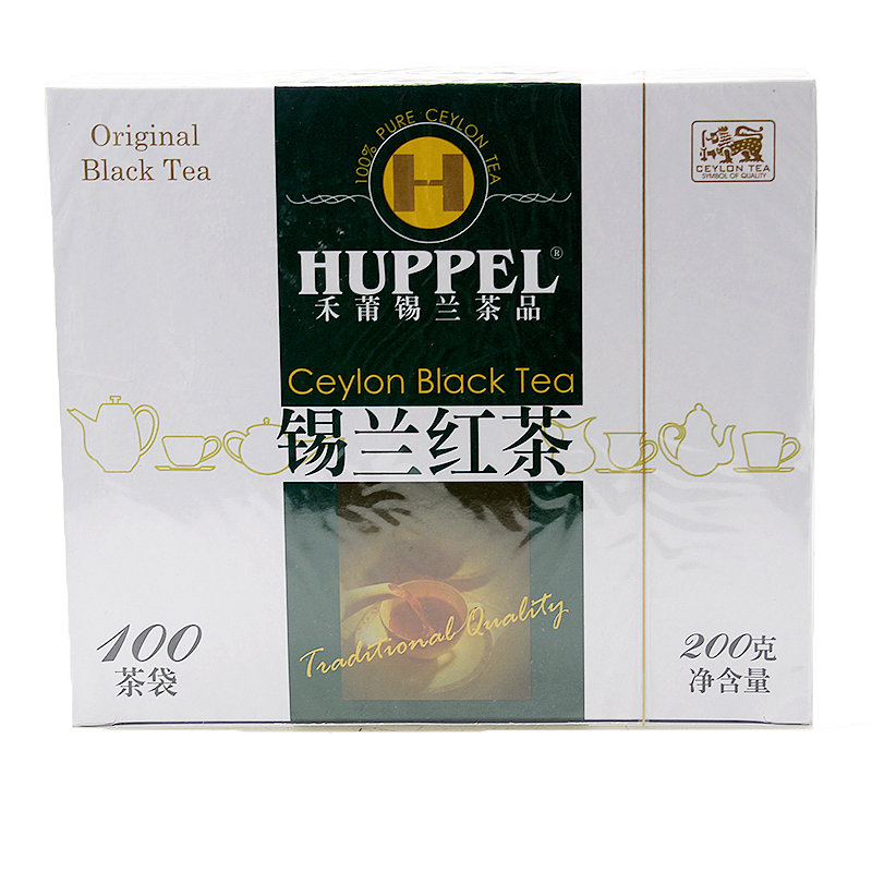 HUPPEL斯里兰卡禾莆锡兰红茶100茶袋原装进口餐饮红碎茶包装奶茶