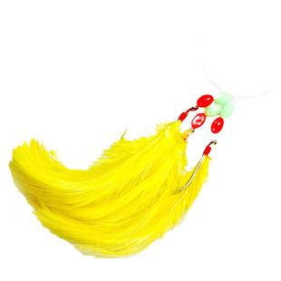 新款火鸡毛章鱼鱿鱼钩羽毛钩海钓船钓仿生鲈鱼翘嘴刀鱼钩串钩仕挂