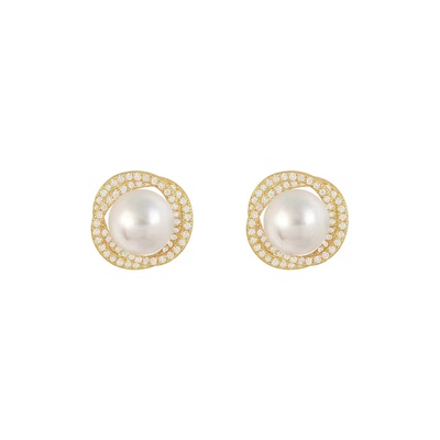 奥利弗法式复古珍珠耳钉耳夹