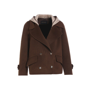 【2025冬款首降】乔万尼时尚大衣短外套女高级感羊毛ET4B848