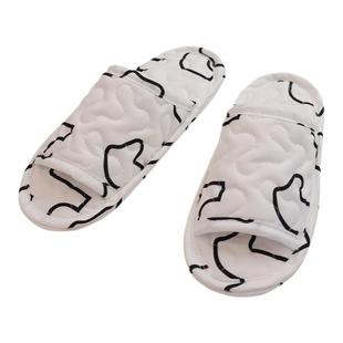 出韩国手工布艺拖鞋绗缝加厚双层全棉居家木地板男女拖鞋静音软底