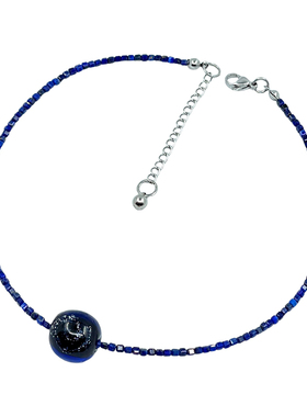 原创宇宙青金石琉璃choker项链