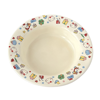 可爱卡通高颜值家用深盘菜盘