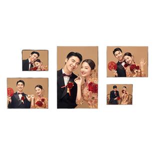 婚纱照照片墙组合相框冲洗定制相片打印结婚照客厅装饰创意挂墙