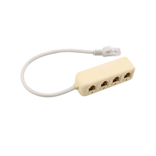 程控电话交换机转接口网线转电话线转接器一分四RJ45转RJ11一转四