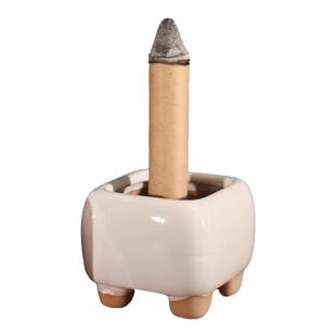 家用接灰盘艾条底座插艾草蚊香棒陶瓷熏香炉子托盘固定点艾灸柱架