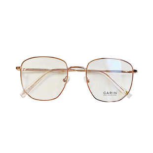 53mm卡琳同款超轻钛方框眼镜男女可配近视度数防蓝光圆脸时尚镜架