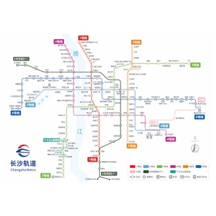 2025湖南长沙地铁路线图城市出行交通铁轨旅游网线示意图背胶宣传