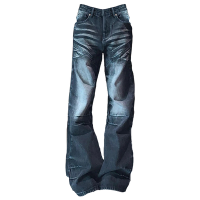 FANSS设计感时髦小众黑牛仔裤女