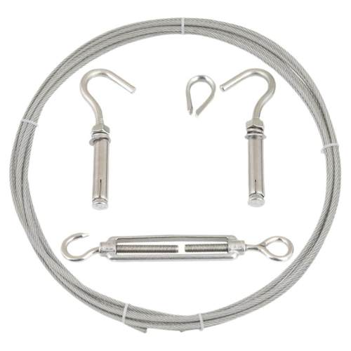 包塑304不锈钢晾衣钢丝绳阳台加粗户外晒衣绳被子挂衣绳3/4-6m8mm