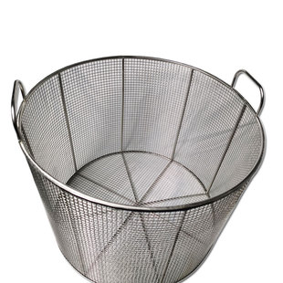 304不锈钢网篮过滤桶过滤网筐钢丝淘米灭菌清洗篮子金属圆形篓子