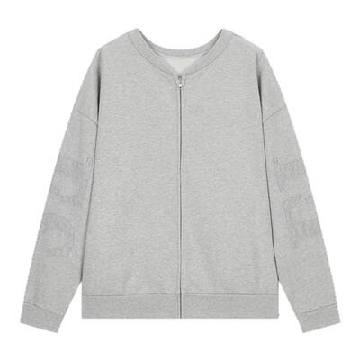 SLY 夏季新品休闲风前后两穿贴布字母卫衣外套030ISR90-4711