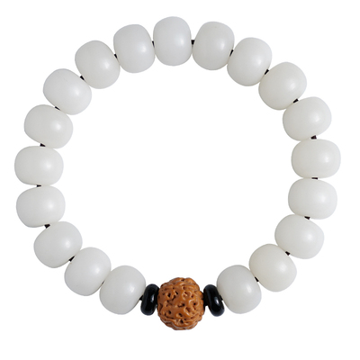 盘玩白玉菩提温润如玉文玩手串