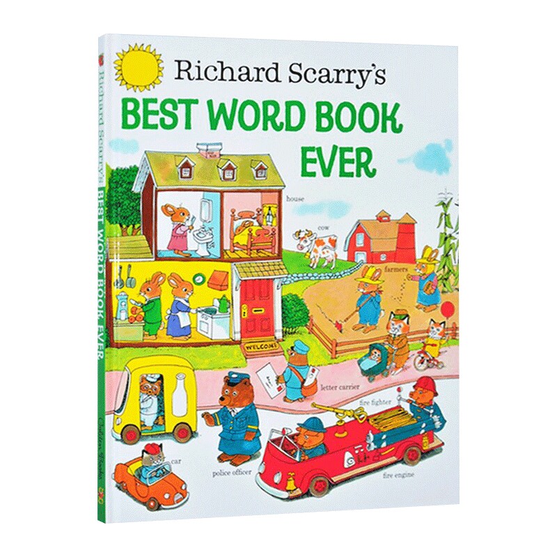 精装 英文原版 Richard Scarry's Best Word Book Ever 斯凯瑞金色童书 词汇书 词汇书 儿童启蒙认知绘本 进口英语原版书籍
