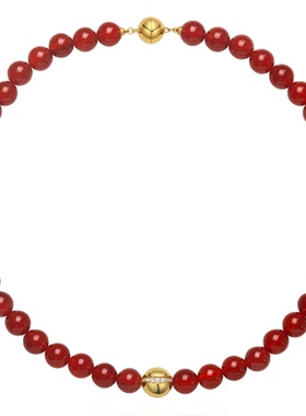 梁田同款OUBIYABI欧比雅比日出红玛瑙项链磁吸手链耳环手串耳饰