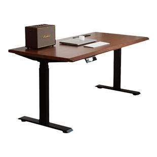 实木电动升降桌腿电脑桌可升降电竞桌家用学习写字办公书桌工作台